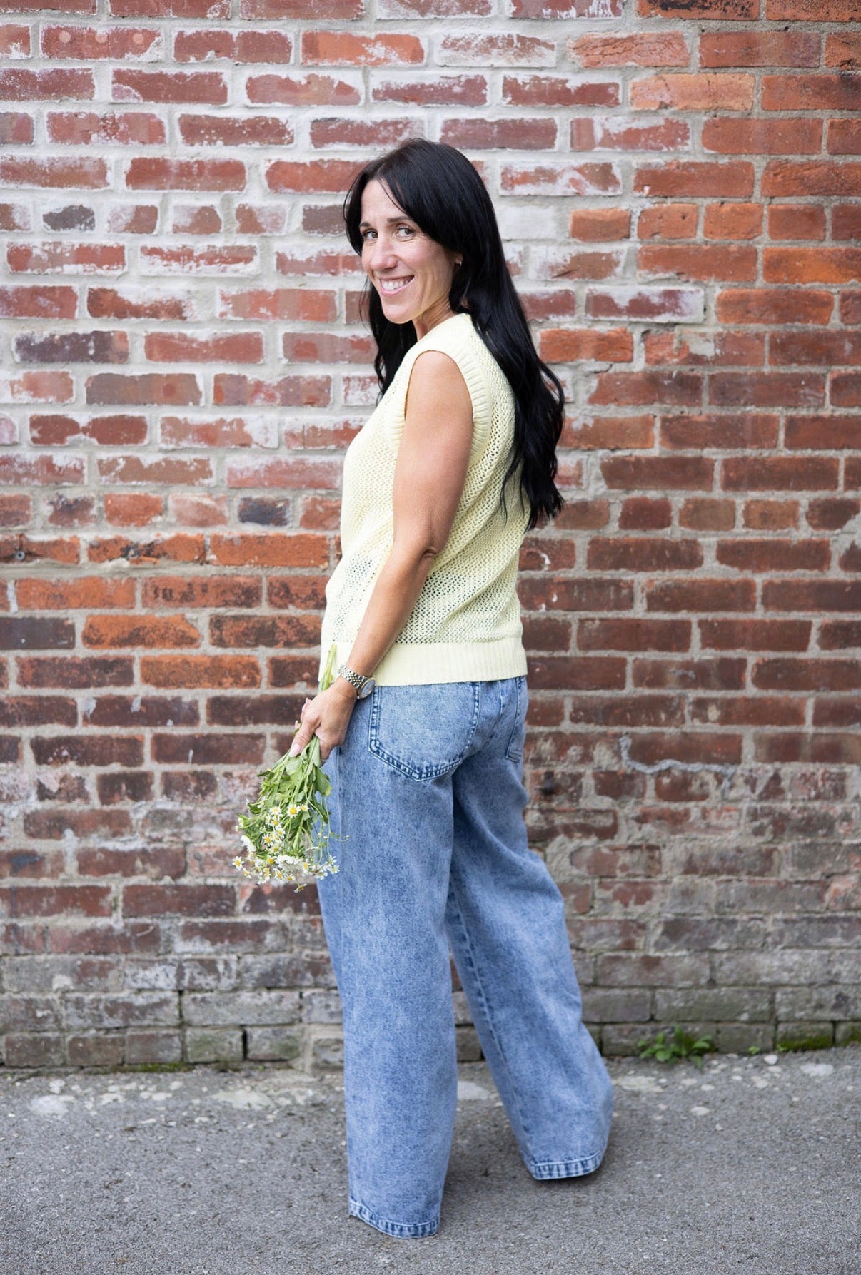 Bag It Wide Leg Denim Pant