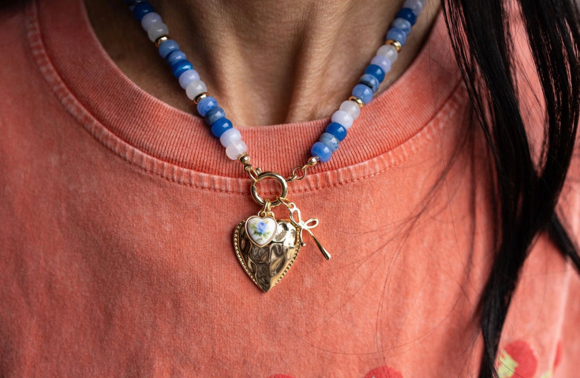 Blue Crush Beaded Necklace