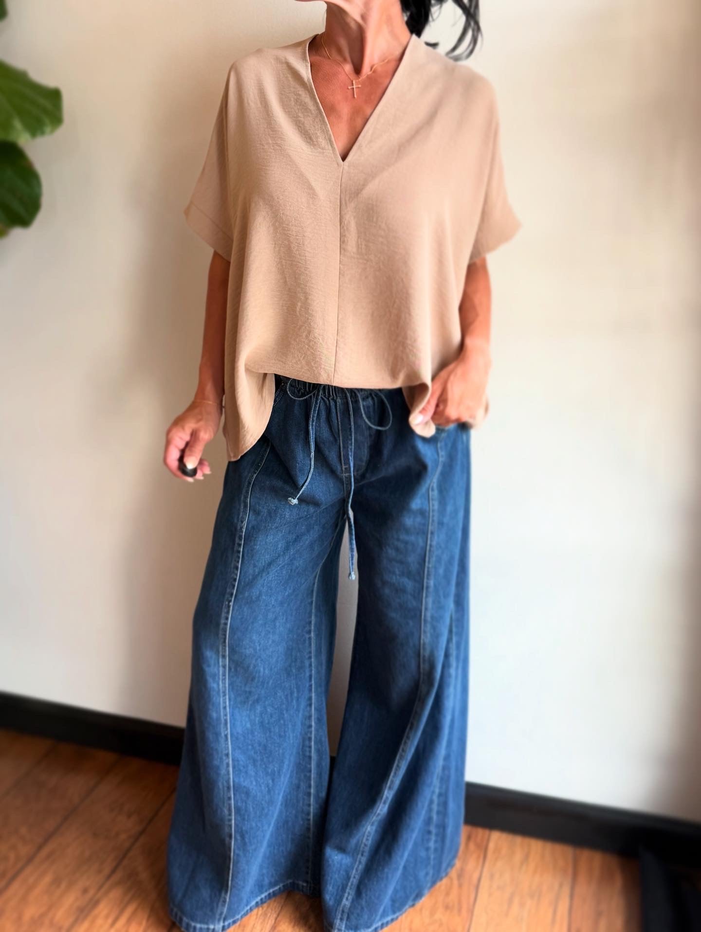 Oversized V-Neck Top