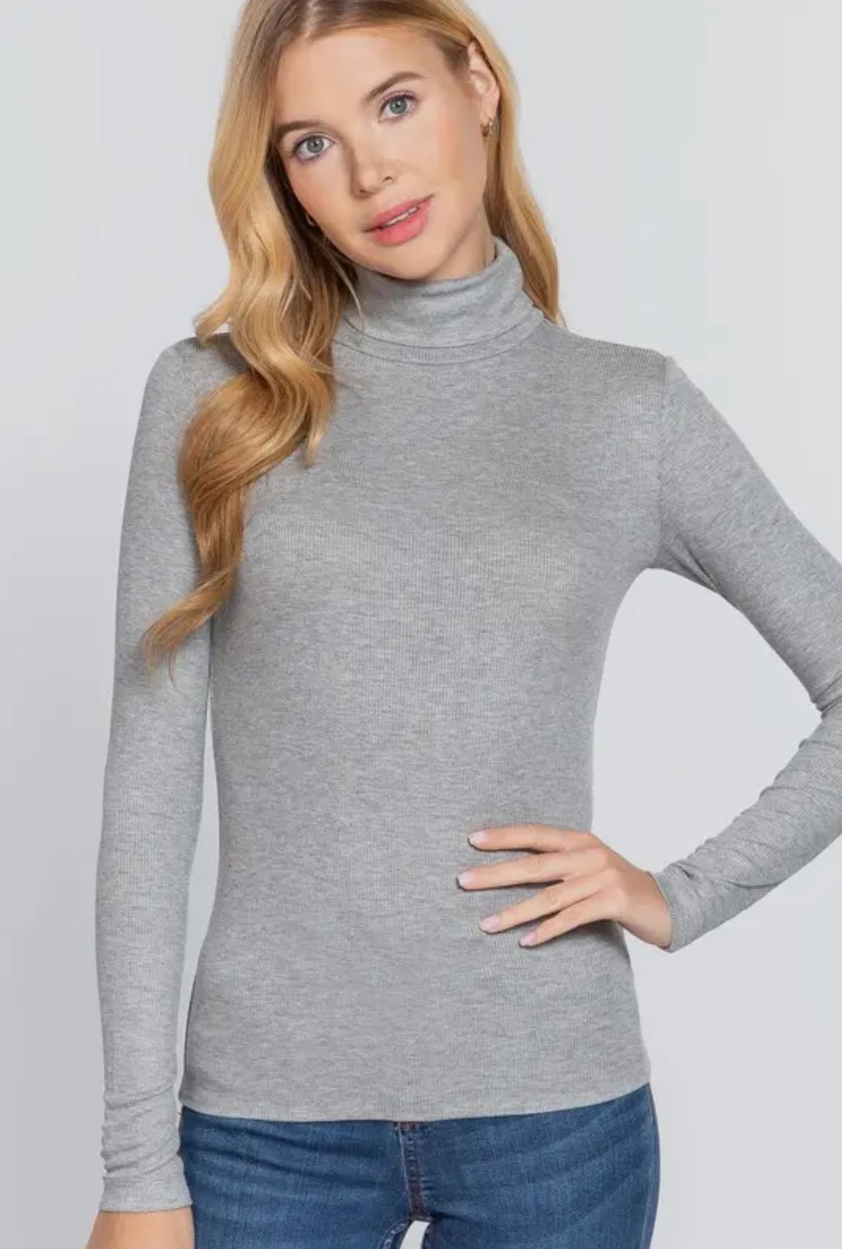 Ribbed Turtle Neck