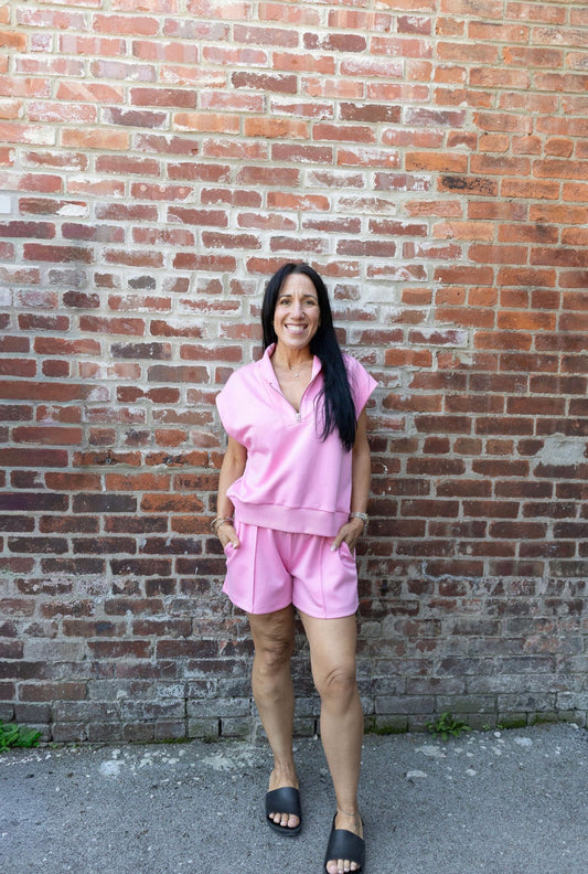 Pretty in Pink Sleeveless Pullover