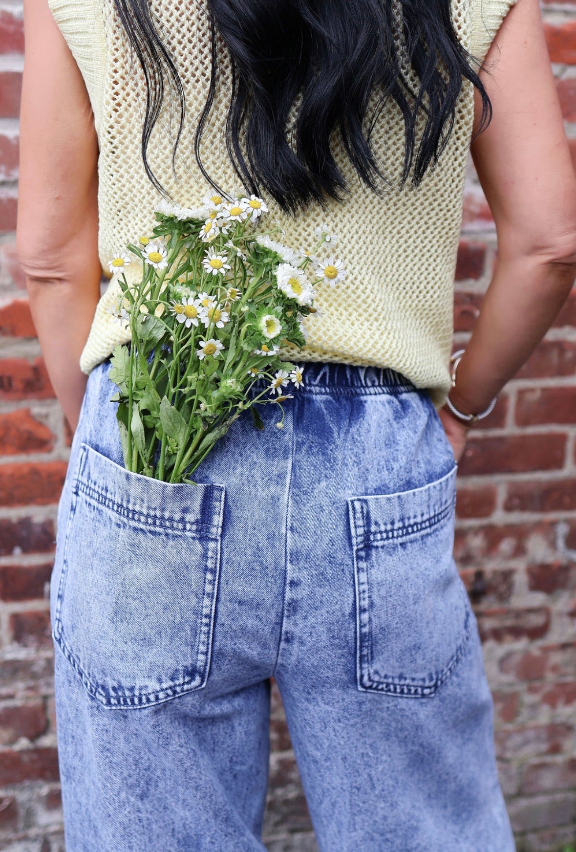 Bag It Wide Leg Denim Pant
