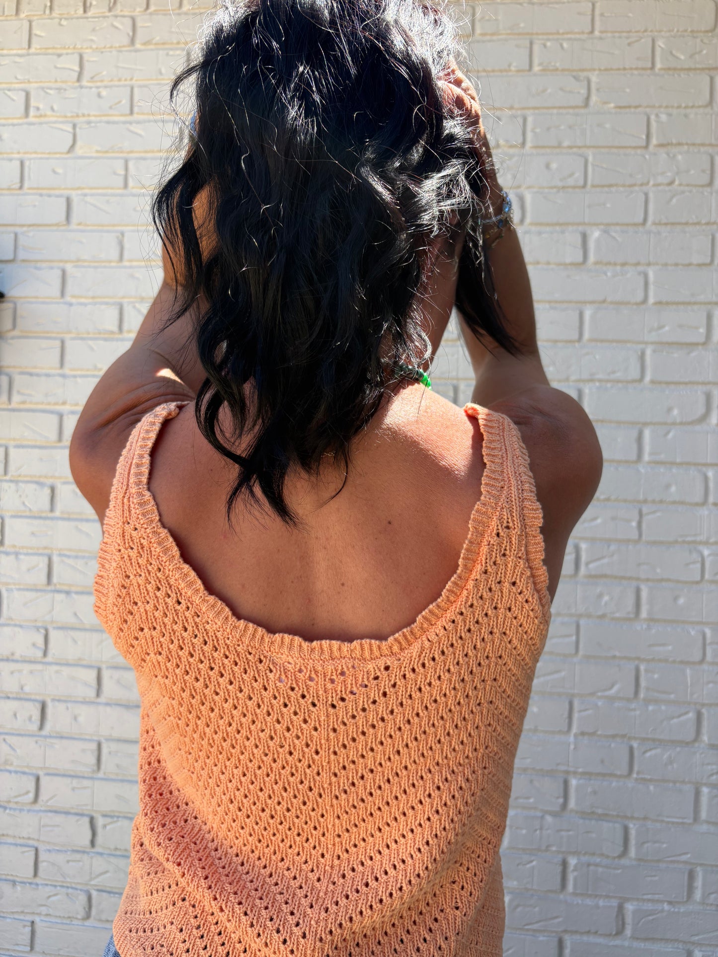 Apricot Crush Knit Tank