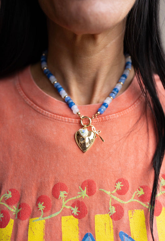 Blue Crush Beaded Necklace