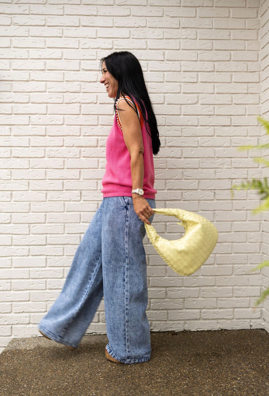 Woven Leather Handbag