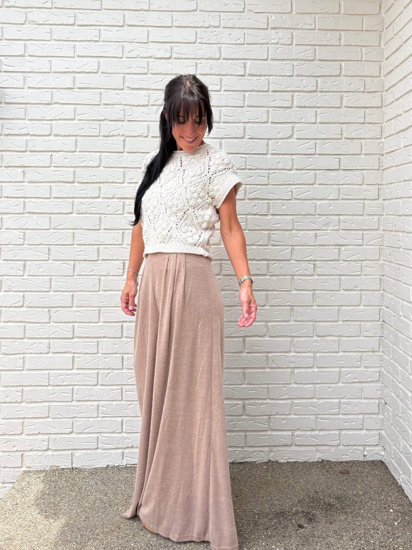 Homeroom Wide Leg Knit Pant