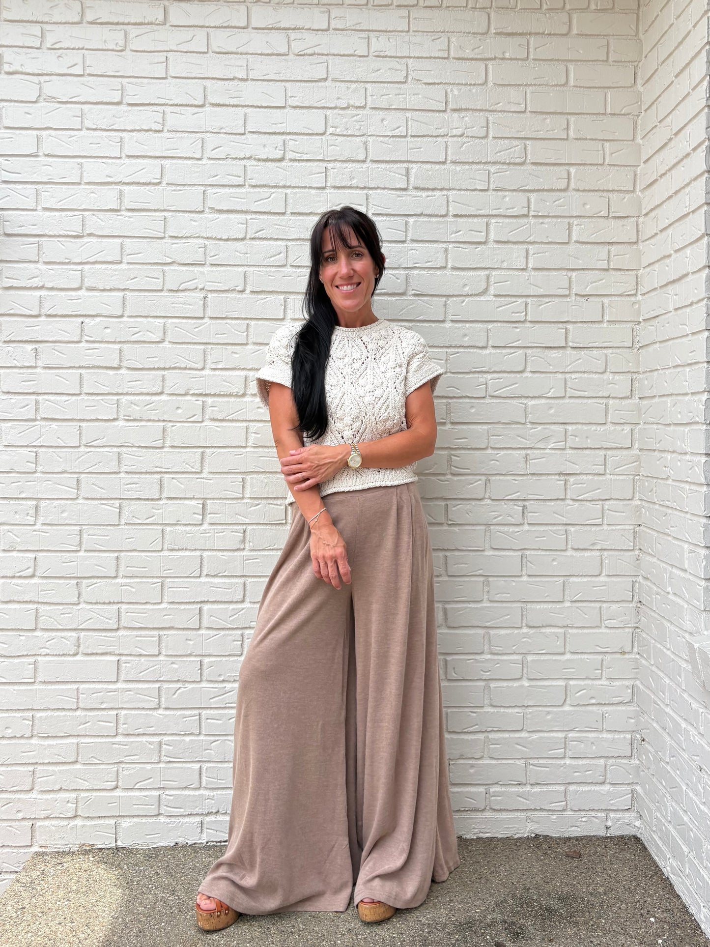 Homeroom Wide Leg Knit Pant