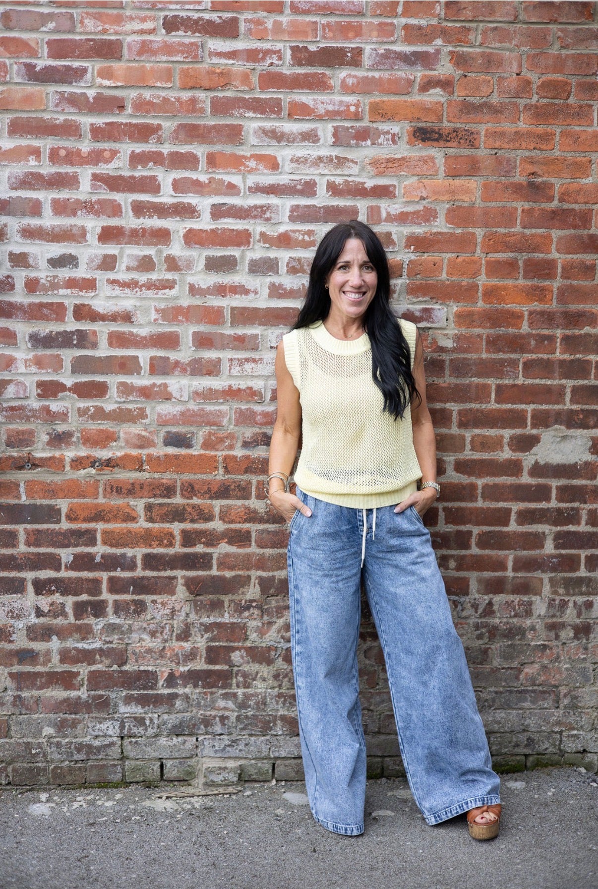 Bag It Wide Leg Denim Pant