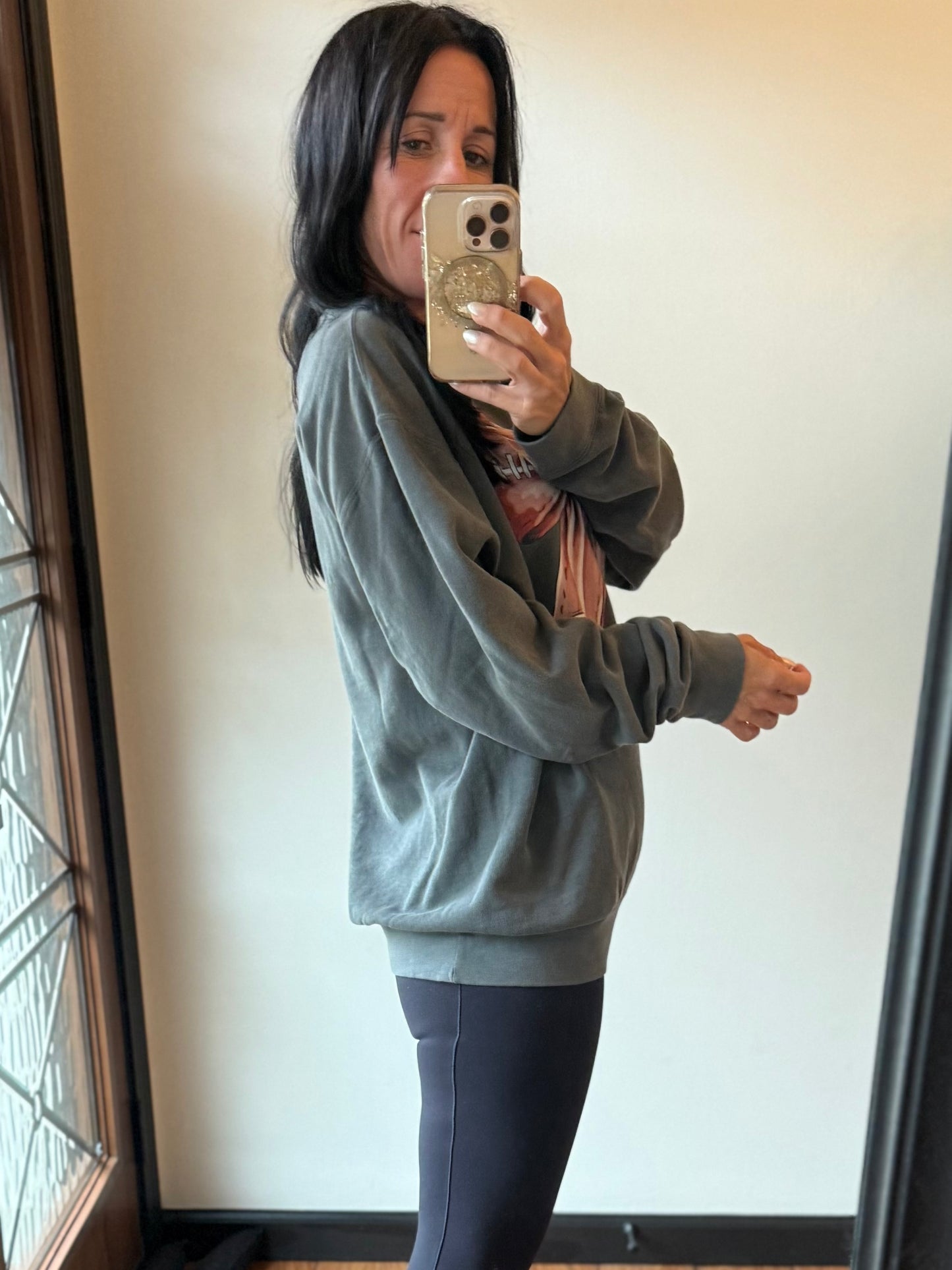 Football Bow Graphic Sweatshirt