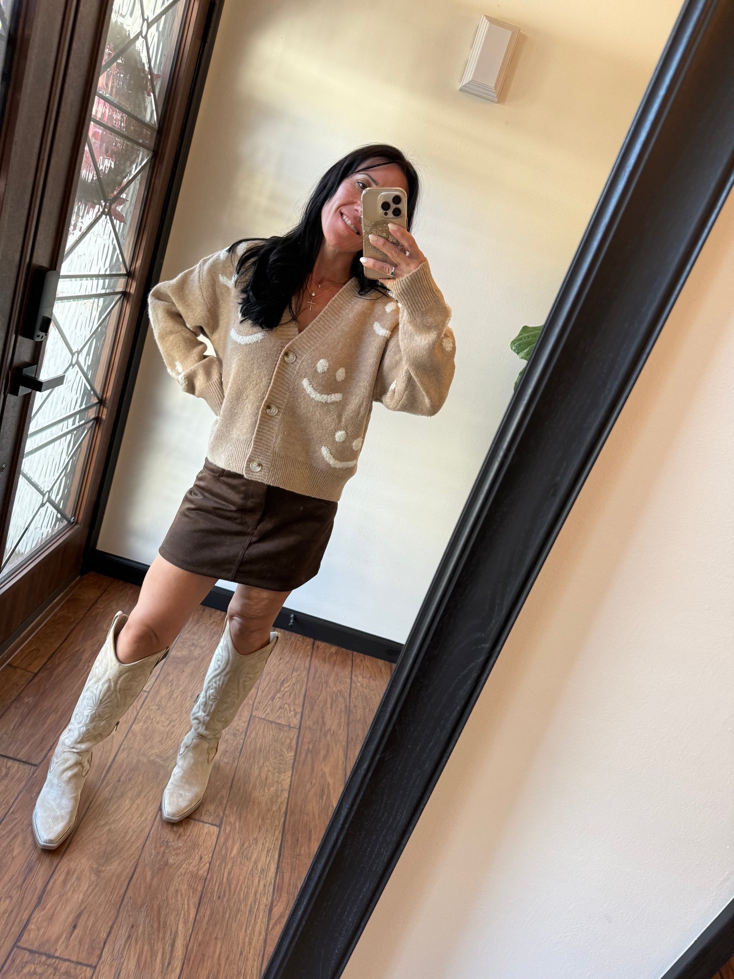 Faux Suede Skort