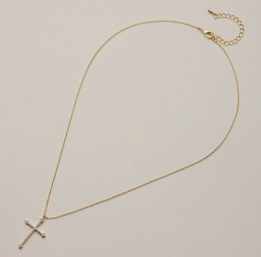 Crystal Cross Necklace