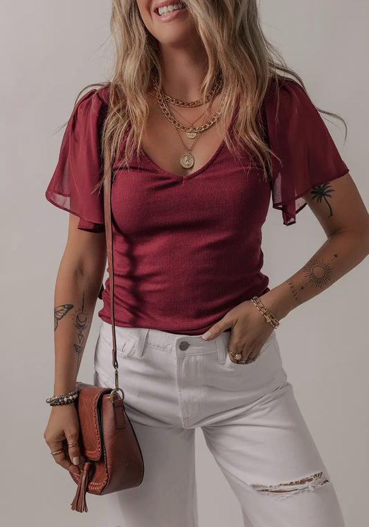 Flutter Sleeve Top